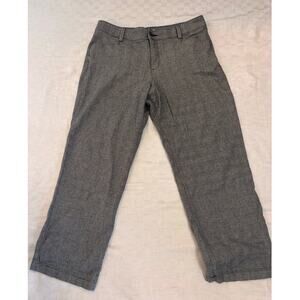 EUC Lee Relaxed - black & white houndstooth print, cotton/spandex, size 14 short